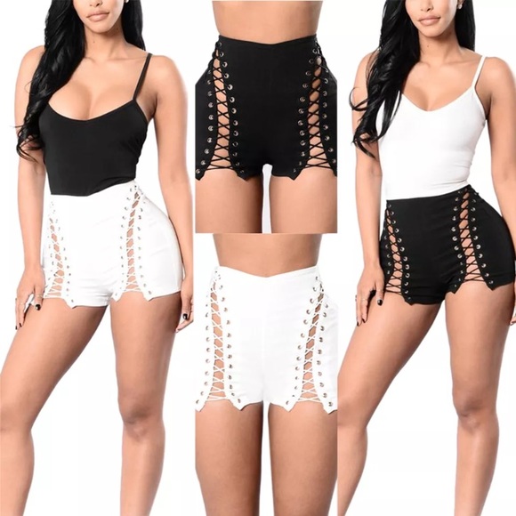 Sale✨Fashion Nova Lace Up Shorts - Picture 2 of 2